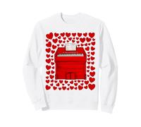Harmonium With Hearts, Church Organist Valentines Wedding Sweatshirt