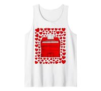 Harmonium with Hearts, Church Organist Valentines Wedding Tank Top