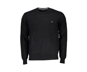 Harmont & Blaine Elegant Crew Neck Embroidered Jumper - male - Harmont & Blaine - Round-neck Knitwear - Black - 2XL - Knitwear 2XL