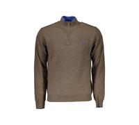 Harmont & Blaine half-zip cotton sweater - Brown XXL