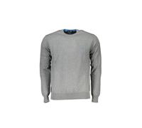 Harmont & Blaine Men's Chic Gray Crew Neck Cotton Blend Sweater in Grey | Size: XL Harmont & Blaine Grey XL