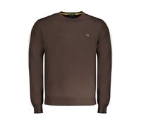 Harmont & Blaine Mens Crew Neck Jumper Brown - Dark Brown Wool - Size X-Large