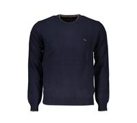 Harmont & Blaine Mens Crew Neck Jumper Casual Knitwear - Dark Blue Cotton - Size 2XL