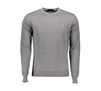 Harmont & Blaine Mens Crew Neck Jumper Knitwear - Grey Wool - Size 2XL