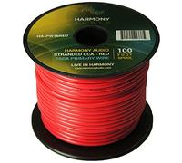 Harmony Audio HA-PW16RED Primary Single Conductor 16 Gauge Red Power or Ground Wire Roll 100 Feet Cable for Car Audio/Trailer/Model Train/Remote