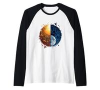 Harmony Balance Energy Dualism Symbol Cosmic Unity Forces Raglan Baseball Tee