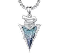 HARMONY BOLA Arrowhead Necklace 925 Sterling Silver Celtic Knot Arrow Head Pendant Arrowhead Jewellery for Men Women