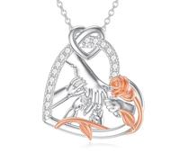 HARMONY BOLA Mum Necklace 925 Sterling Silver Mother and 4 Daughter/Son Hand Holding Pendant Mum Jewelry for Women Grandmother Mother Wife Daughter