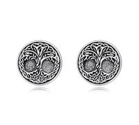 HARMONY BOLA Tree of Life Stud Earrings 925 Sterling Silver Jewelry Tree of Life Earrings Gift for Women Mom