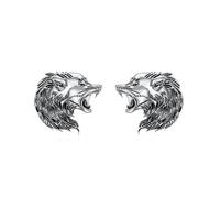 HARMONY BOLA Wolf Earrings 925 Sterling Silver Gothic Wolf Stud Earrings Jewelry Birthday Gifts for Women Men