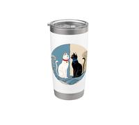 Harmony Cats Retro Circle Design Stainless Steel Insulated Tumbler