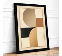 Harmony Geometric Framed Wall Art Print A3 (42×29.7cm) Black, Wall Decor for Living Room, Bedroom, Office & Home, Ready to Hang, Art Gift
