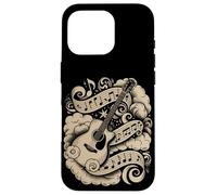 Harmony Guitar With Floating Music Notes Clouds Case for iPhone 16 Pro