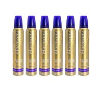 Harmony Haircare Gold Volume Boost Mousse for All Styles, Long-Lasting for Up to 24-Hour Extra Firm Hold, Coconut Scent, 6 x 200ml