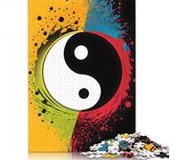 Harmony in Color Yin Yang Jigsaw Puzzles for Adults Kids. 1000 Pieces Whimsical Challenge Toy Educational Game Home Decoration for Educational Games 1000pcs (38x26cm)