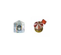 Harmony of Flavors: M&S Musical Snowy Christmas Biscuit Tin & Vanilla Fudge Musical Carousel Tin Bundle