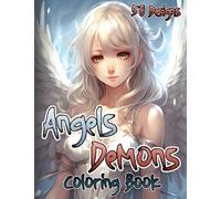 Harmony of Light and Darkness: Anime Angels & Demons Coloring Book for Teens & Adults