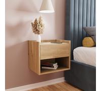 GFW Harmony Wall Mounted Pair of Bedside Tables One Size Brown