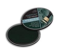 Harmony Water Reactive Coloured Ink Pad - Slow Drying Water Soluble - Perfect Ink Pads for Stamping, Blending & Distressing - Acid Free - by Spectrum Noir (Smoke Emerald)