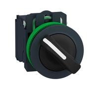 Schneider Electric - Harmony XB5 Antimicrobial Selector Switch, Flush Mounted, Plastic, Ø30, 2 Positions, Stay Put, 1 NO, XB5FD21, Black