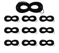 HarmonyCrafts 10Pcs Fashionable Felt Eye Mask Unique Beautiful Black Masquerade Eye Mask Costume Props Party Decoration Black Eye Mask for Festival Cosplay Party