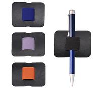 HarmonyCrafts 4Pcs Mixed Color Pen Clip Elastic Loop Useful Self Adhesive Leathers Pen Clip Pen Ring Pen Loop Holder Notebooks Journals Elastic Pen Holder for Office Home School