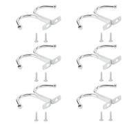 HarmonyCrafts 6Pcs Stable Heavy Duty Cupboard Fitting Cup Hooks Top Mounted Mug Shelf Hangers Metal Storage Hooks Under Shelves Cup for Mugs, Coffee Cups