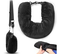 HarmonyCrafts One Piece Multifunctional Stuffable Travel Pillow Clothes Flight Soft Portable Neck Pillow Comfortable Touch U Shape Neck Pillow for Extra Luggage Travel Essentials