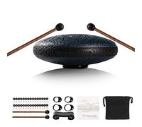 Harmuhos Alloy Steel Tongue Drum 11 Note 6 Inches C-Key Tank Drum Handpan Drum Panda Balmy Drum Percussion Instrument for Meditation Entertainment Musical Education Concert Mind Healing Yoga