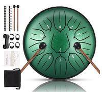 Harmuhos Alloy Steel Tongue Drum 11 Note 6 Inches C-Key Tank Drum Handpan Drum Panda Balmy Drum Percussion Instrument for Meditation Entertainment Musical Education Concert Mind Healing Yoga