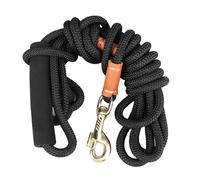 Harnais Chien, 16.4ft Nylon étendu Longe Forte Chien avec Poignée Douce pour le Camping Voyage Randonnée en Plein Air