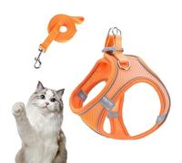 Harness and Lead Set for Small Dogs, Reflective Choke Free Safety Harness, Adjustable Vest for Driving, Night Walks, Hikes, Training