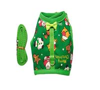 Harness And Leash Vest For Walking Chinchilla Hamster Squirrel Lovely Christmas Costume 3 Sizes Harness And Leash Set For Walking Escape Proof Adjustable Small Boy