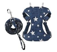 Harness for Dogs - Denim & Mesh Adjustable Quick-Dry Harness | Reflective Dog Chest Harnes, Pet Training Tool for Puppies, Walks, Yard, Hiking, and Outdoor Adventures