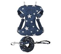 Harness for Dogs - Denim & Mesh Adjustable Quick-Dry Harness | Reflective Dog Chest Harnes, Pet Training Tool for Puppies, Walks, Yard, Hiking, and Outdoor Adventures