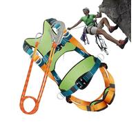 Harness for Men Construction - 5 Point Climbing Harness Men | Climbing Gear with Shock Absorbing Lanyard for Industrial Safety Tree Work Hunting