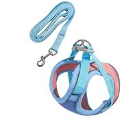 Harness for Small Dogs - Dog Harness Small Dog Set with Reflective Strips Puppy Harness Dog, Comfortable Cat Vest Harness for Walks as well as Indoor and Outdoor Activities