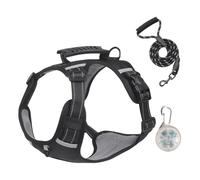 Harness for Small Dogs - Harness with Reflective Strips Anti-Pull - Adjustable Thick Dog for Travel, Grooming, Bicycle, Camping, Hiking and Add
