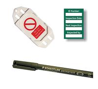Harness Inspection Tagging Kit Green - 20 Tag Holders, 40 Inserts & 1 Marker Pen - PPE Safety Harness Inspection System for Work at Height Equipment Management & Compliance