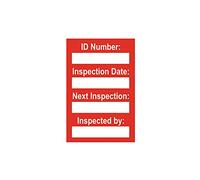Harness Inspection Tags Red - Pack of 20 Safety Inspection Tags for Fall Arrest Harnesses, PPE Equipment Checks, Work at Height Compliance & Asset Identification