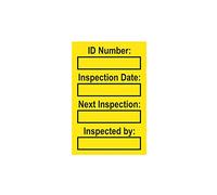 Harness Inspection Tags Yellow - Pack of 20 Safety Inspection Tags for Fall Arrest Harnesses, PPE Equipment Checks, Work at Height Compliance & Asset Identification