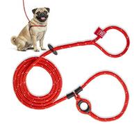 Harness Lead No Pull Dog Harness and Leash Set, Anti Pull, One-Piece Cushioned Rope, Safely Prevents Escaping and Pulling, Small/Medium, Red/Reflective