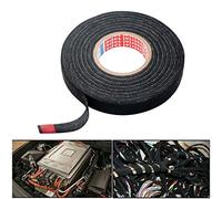 Harness Tape 1PCS 9-19mm Black Insulation Wiring Tape Loom Cloth Fabric Tape Cotton Tape for Car Motorcycle (9mm x 25m)