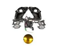Harness Wiring Cover Grille Yellow Light Car LED Front Bumper Fog Lights Fog Lamp For Toyota For Grand For Highlander 2024 2025 Car Work Lamp Fog Lights(Yellow Fog set)