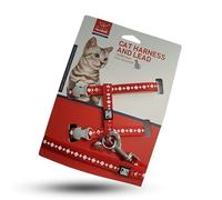 Harness with Leash for Cat Nunbell Red | 100 x 100 Nylon | Adjustable