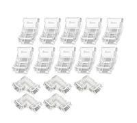 Harnovlis 15 Pack COB LED Strip Connectors Set for 8mm Width 2 Pin LED Strips, Includes 5 L Shape Corner and 10 Straight Center Connectors Solderless COB Clip for Non-Waterproof Tape Lights
