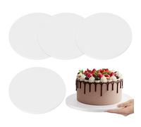 Harnovlis 5 Pcs White Cake Board 12 Inch Cake Board 12mm Thick Round White Gloss Drum Cakes-Boards Base Holder Card Plate