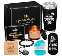 HarnyLoom Gifts for Men, Birthday Gifts for Men Presents Set from Daughter Son on Father Day Christmas Candle Tumbler Card for Dad Grandad Daddy Papa Husband (C)