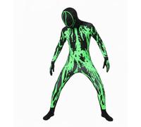 HarnyLoom Glow in the Dark Halloween Costume for Kids, Halloween Jumpsuit Kids Outfit, Alien Costume for Trick or Treating Boys Girls Fancy Dress (S)
