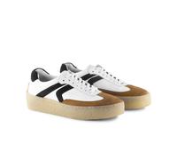 Harold Leather Casual Trainers Silver Street London White 9